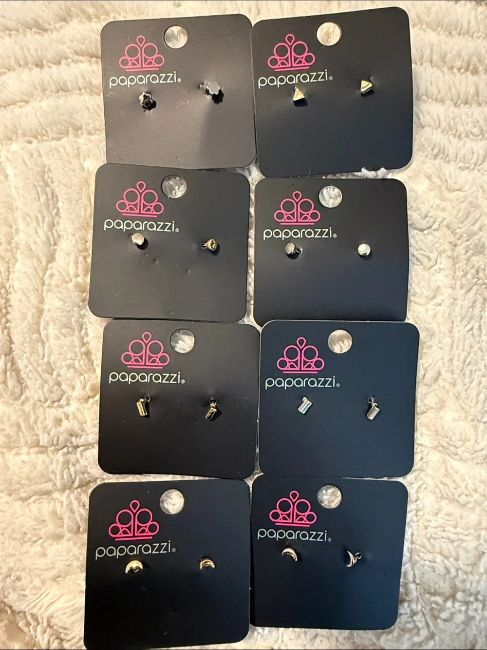 NWT Girls 8 Sets Gold & Silver Stud Earrings(U Get All 8 Sets)